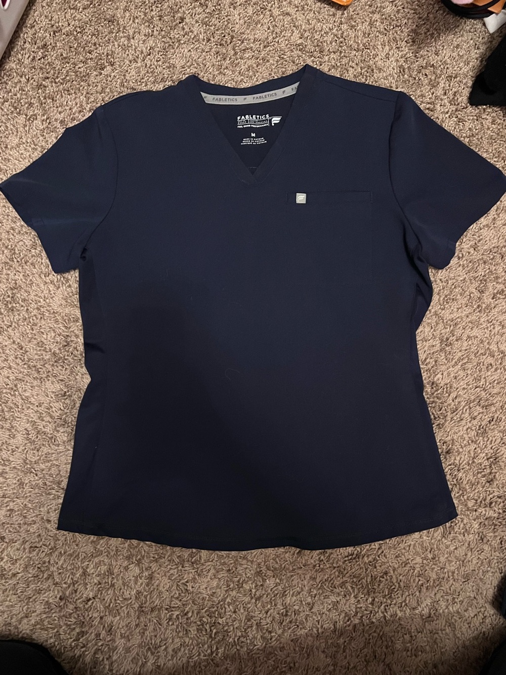 Fabletics Vital Flex Scrub Top Medium Navy